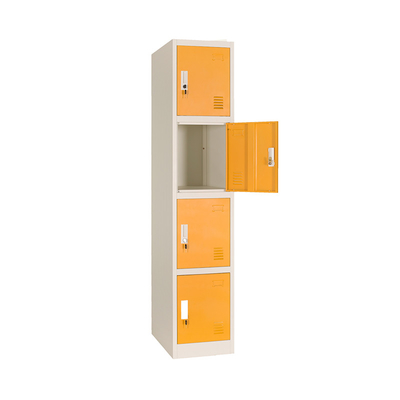 Optional Personal Storage Gym Metal Lockers 4 Compartment Steel Locker