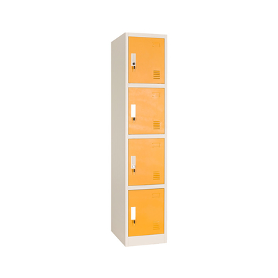 Optional Personal Storage Gym Metal Lockers 4 Compartment Steel Locker