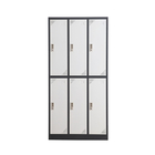 Six door Metal Clothes Cabinet Locker Steel Wardrobe Lockers
