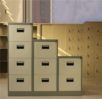 Knocked Down Metal Drawer Filing Cabinet Stainless Steel Top