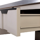 Customized High Modern Design Stainless Steel Office Desk MDF Top