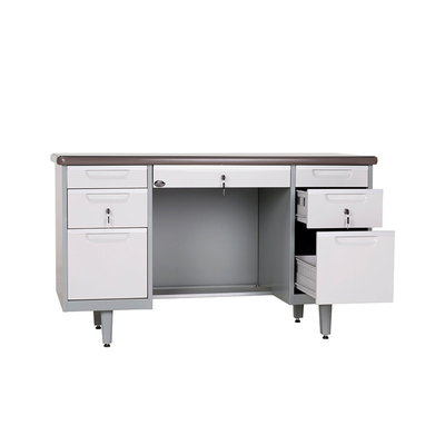 CBNT Adjustable Standfoot Double Pedestal Office Table Steel Office Desk