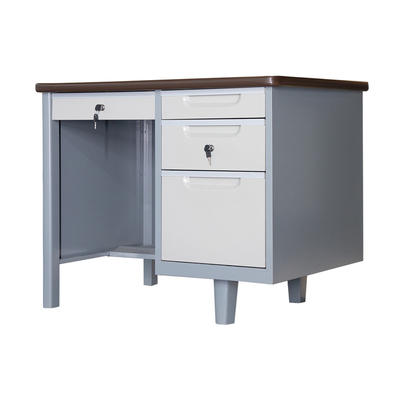 New Designs Modern Furniture Steel Secretary Office Table With Two Pedestals Steel