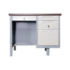 New Designs Modern Furniture Steel Secretary Office Table With Two Pedestals Steel