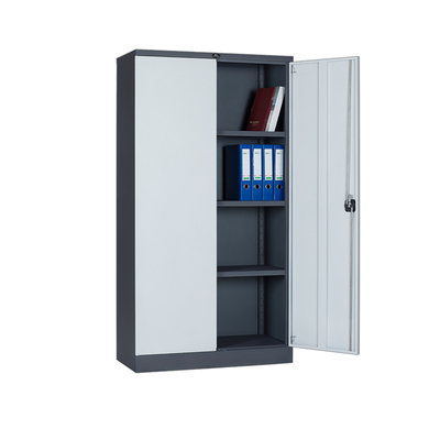 Office School Knock Down 2 Door Flat Cabinet Steel File Storage