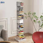 Modern Large Tall Industrial Metal Bookshelf 6/8/10 Tiers For Living Room