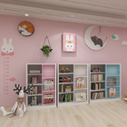 Commercial Living Room Storage Rack Corner Bookcase For Kids
