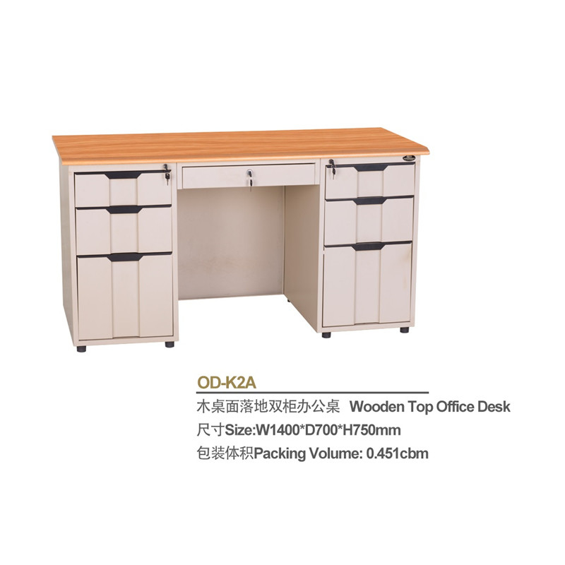 KD Structure Steel Office Table Desk With Drawers Modern Office Furniture