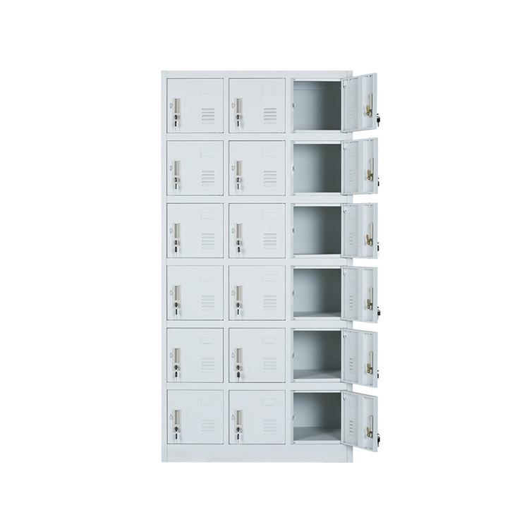 OEM Size 18 Door Metal Lockers Steel Outdoor Storage Lockers