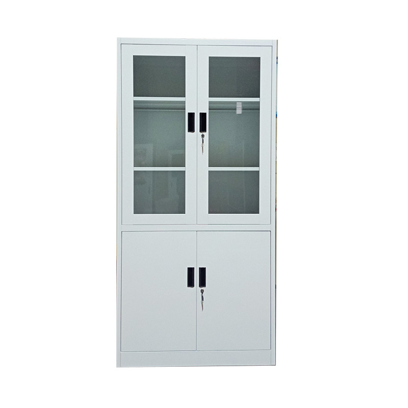 Glass Door Filing Cabinet 0.201Cbm KD Structure 1 Year Warranty