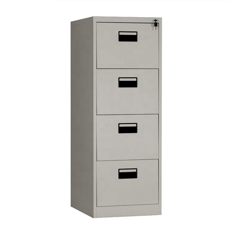 Office Steel KD Structure RAL7035 4 Drawer Filing Cabinet