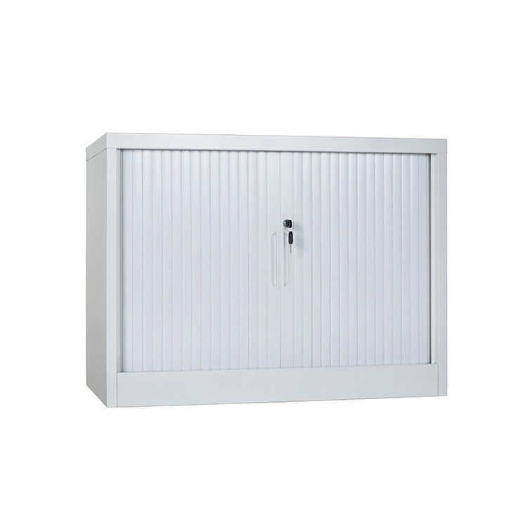 School Supermarket Light Grey Two Shelves Stainless Steel Cabinets