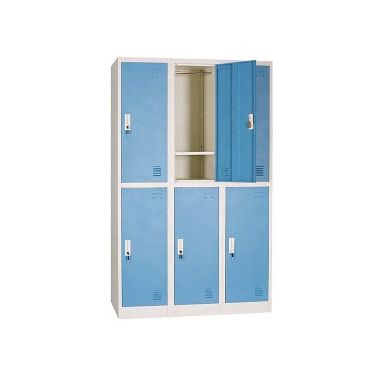 Office metal furniture Knock-down Vertical 6 doors steel cabinets