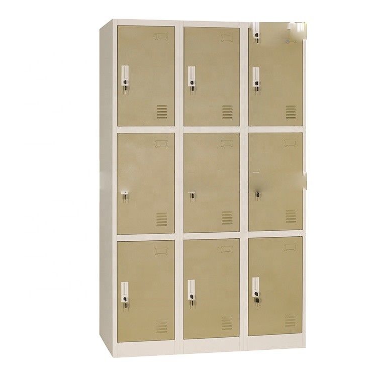 Durable Gym Clothes Cabinet 9 Doors Locker Staff Lockers