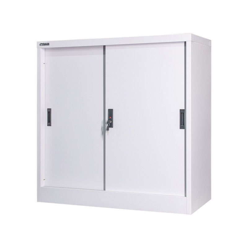 ISO OHSAS Sliding Door One Shelf Metal Office Cupboard