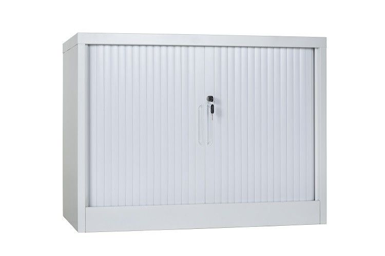 Vertical Double Drawer White  Roller Shutter Door Filing Cabinets