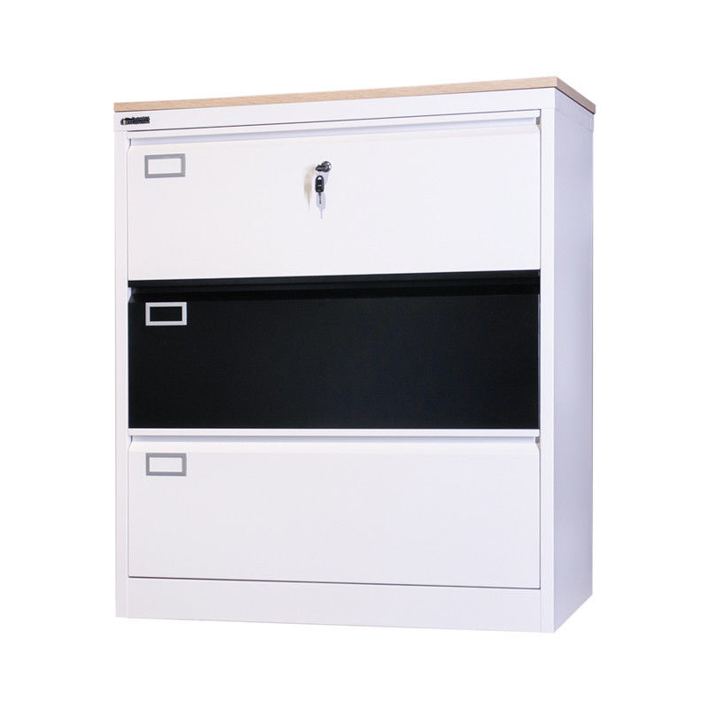 Steel Home Vertical Black Thick 0.8mm 3 Drawer Filing Cabinet