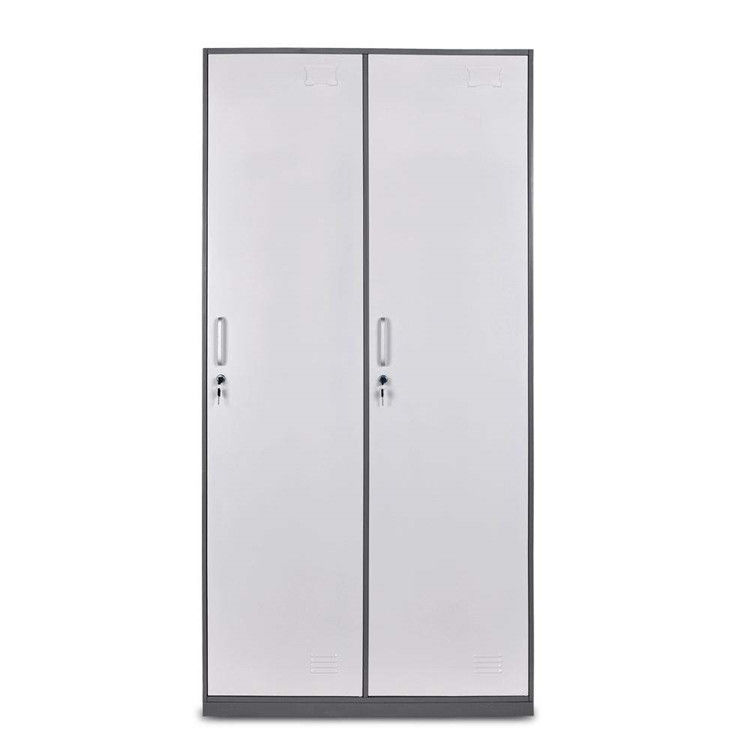 Two Doors Two Line Metal Sports Lockers Powder Coating Metal Locker Wardrobe