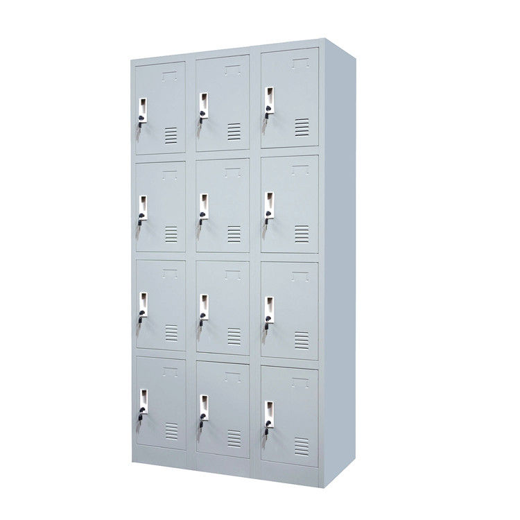 KD Structure Metal Gym Lockers 12 Door Steel Locker With Handle Lock