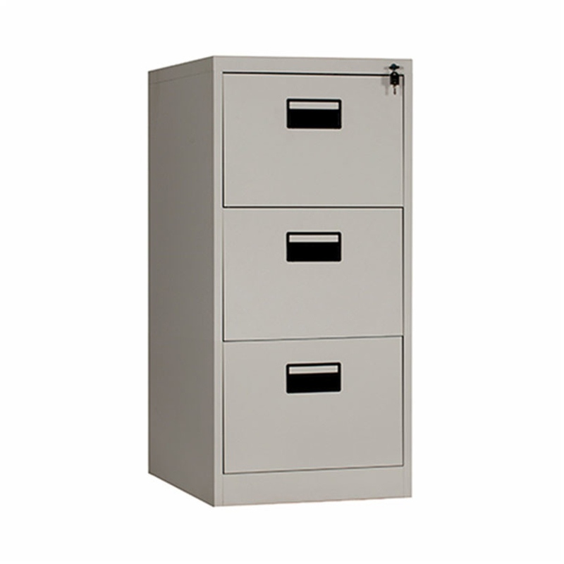 Knocked Down Metal Drawer Filing Cabinet Stainless Steel Top